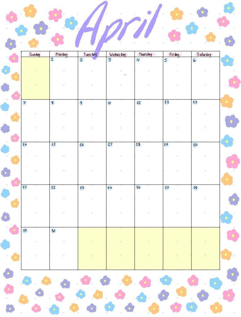 April Calendar #april # - Notability Gallery