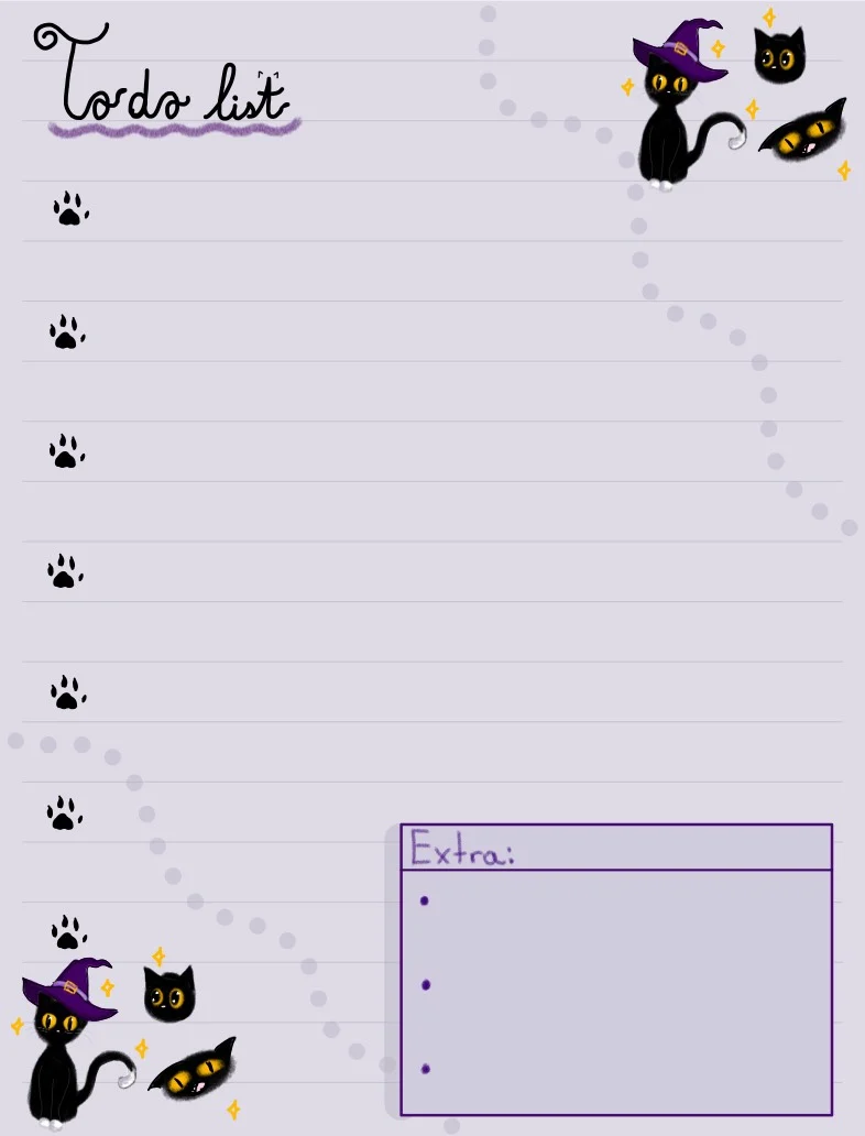 Black Cat Themed To-do List 🐈‍⬛ - Notability Gallery