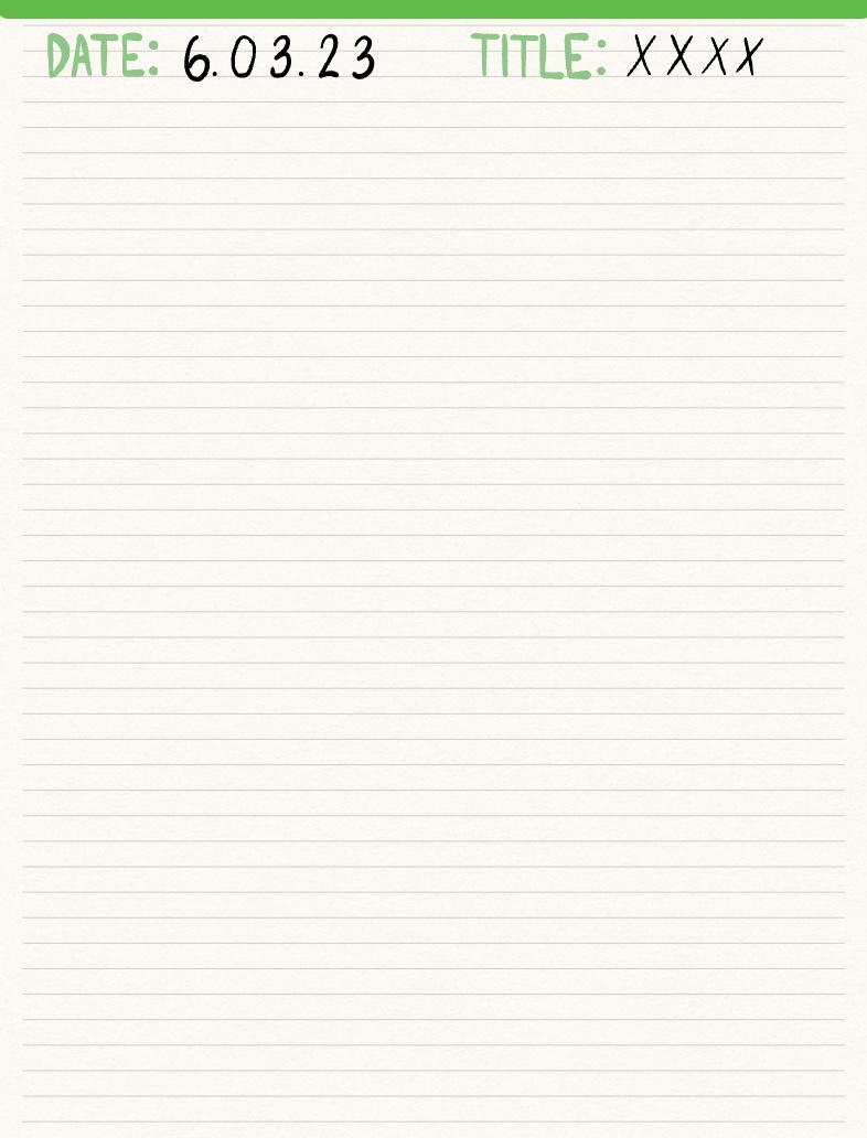 Plain Green Lined Note - Notability Gallery