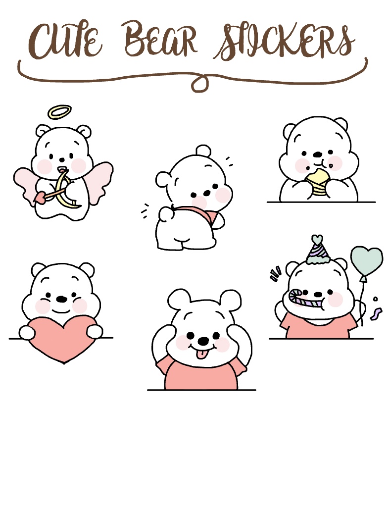 Cute Bear Stickers - Notability Gallery