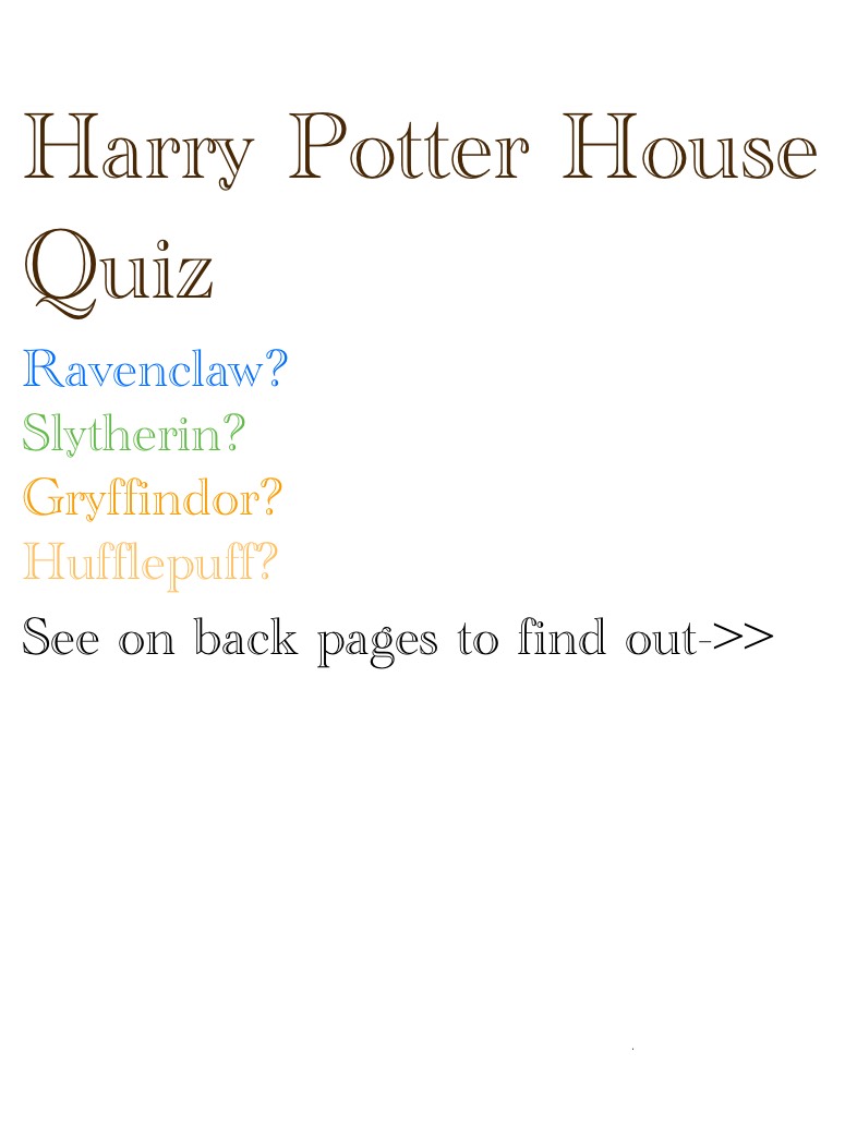 Which House Are You????🤎 ️💛 - Notability Gallery