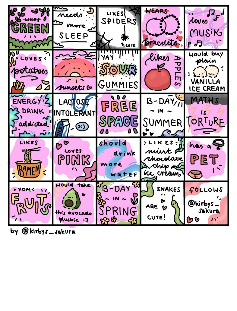 Random Bingo 🎀 - Notability Gallery