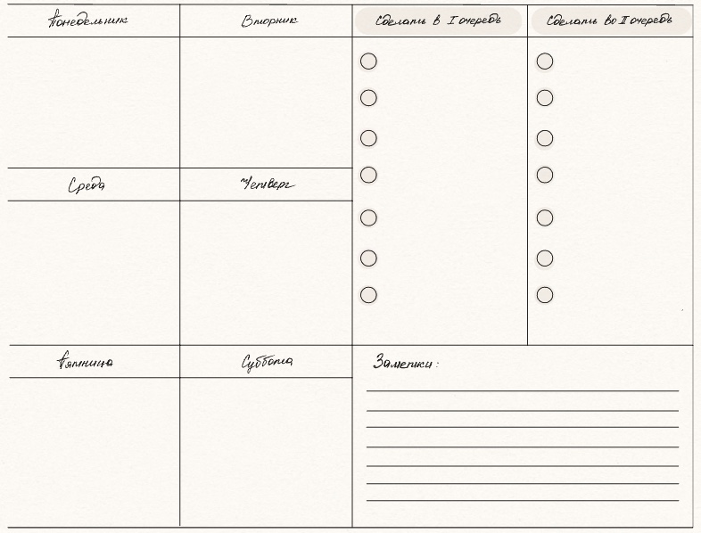 Планирование Недели/Planner Of The Week - Notability Gallery