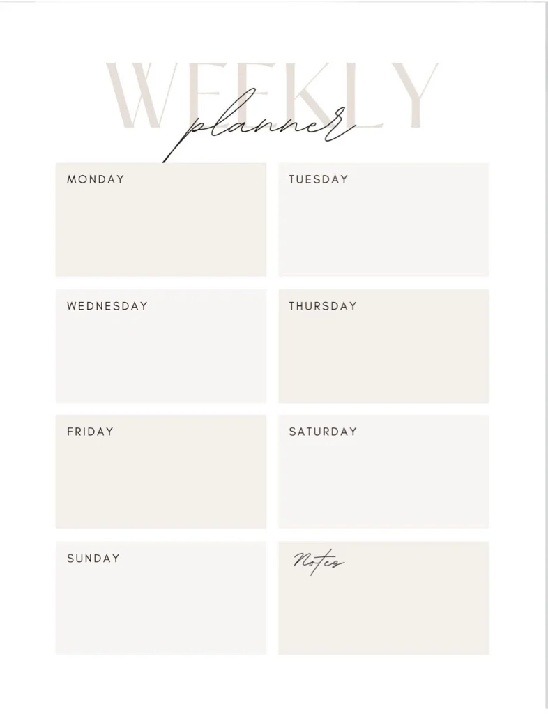 Weekly Planner Template - Notability Gallery