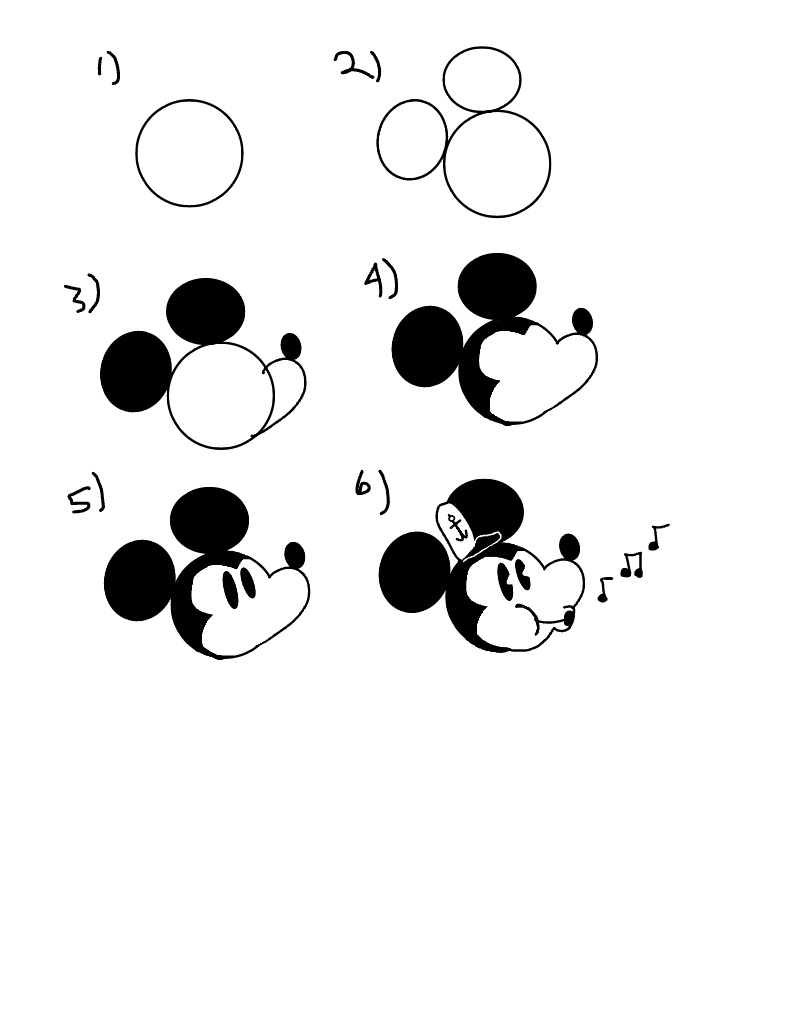 How to draw how to draw mickey mouse easy - Hellokids.com-saigonsouth.com.vn