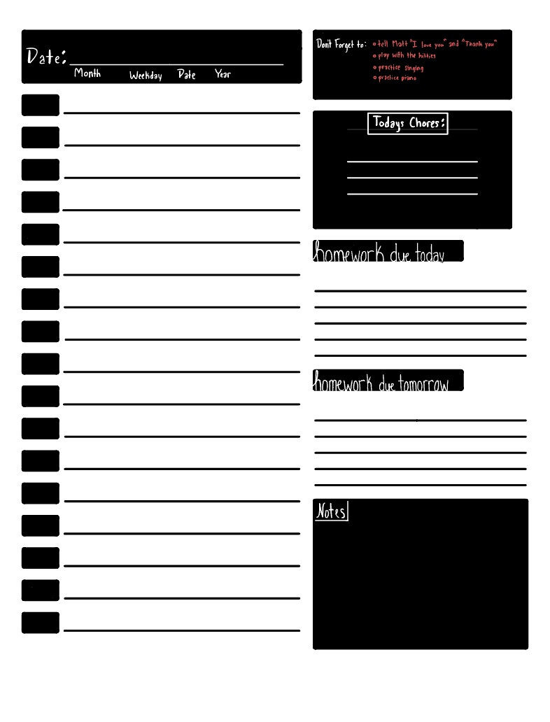 Dailey Schedule - Notability Gallery