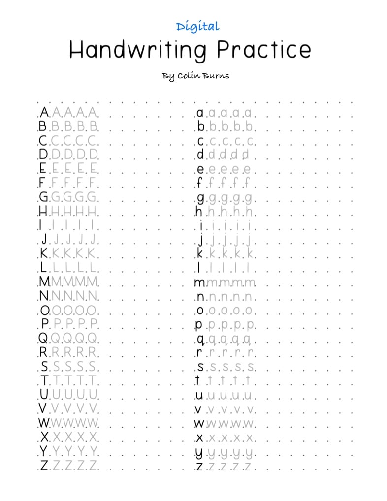 Digital Penmanship Worksheet - Notability Gallery