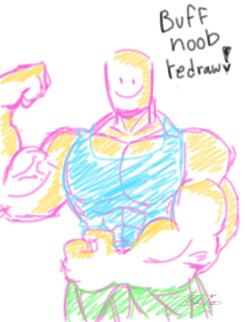 Buffed roblox noob by batnado on DeviantArt