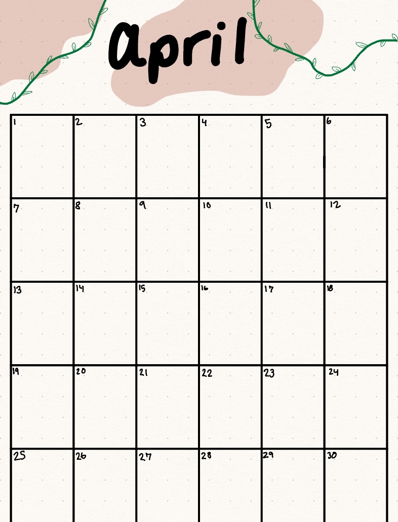 April Calendar Notability Gallery