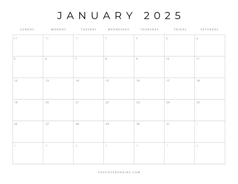 2025 Calendar Notability Gallery