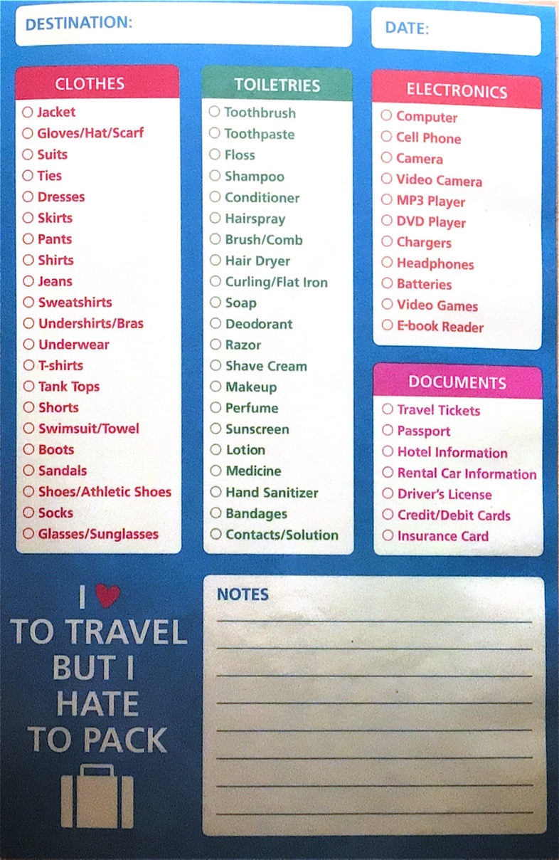 Packing List - Notability Gallery