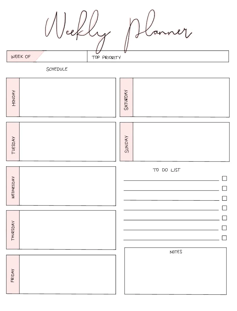 Daily Planner With To Do List Template - Notability Gallery