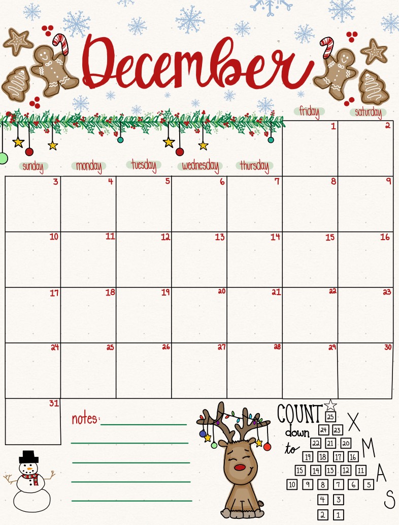 Dec Calander - Notability Gallery