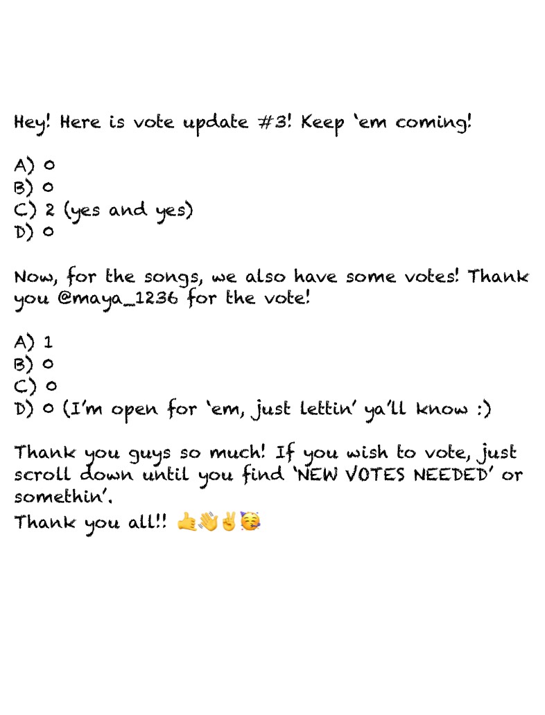 Vote Update #3 - Notability Gallery