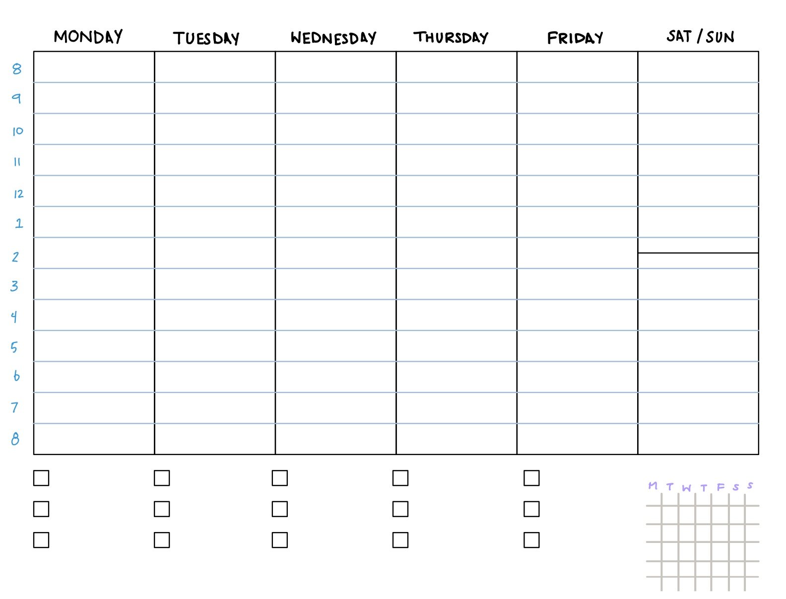 Weekly Planner Template - Notability Gallery