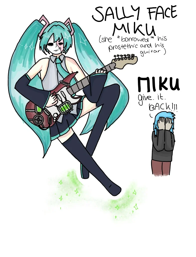 Miku Contest: Sally Face Miku - Notability Gallery