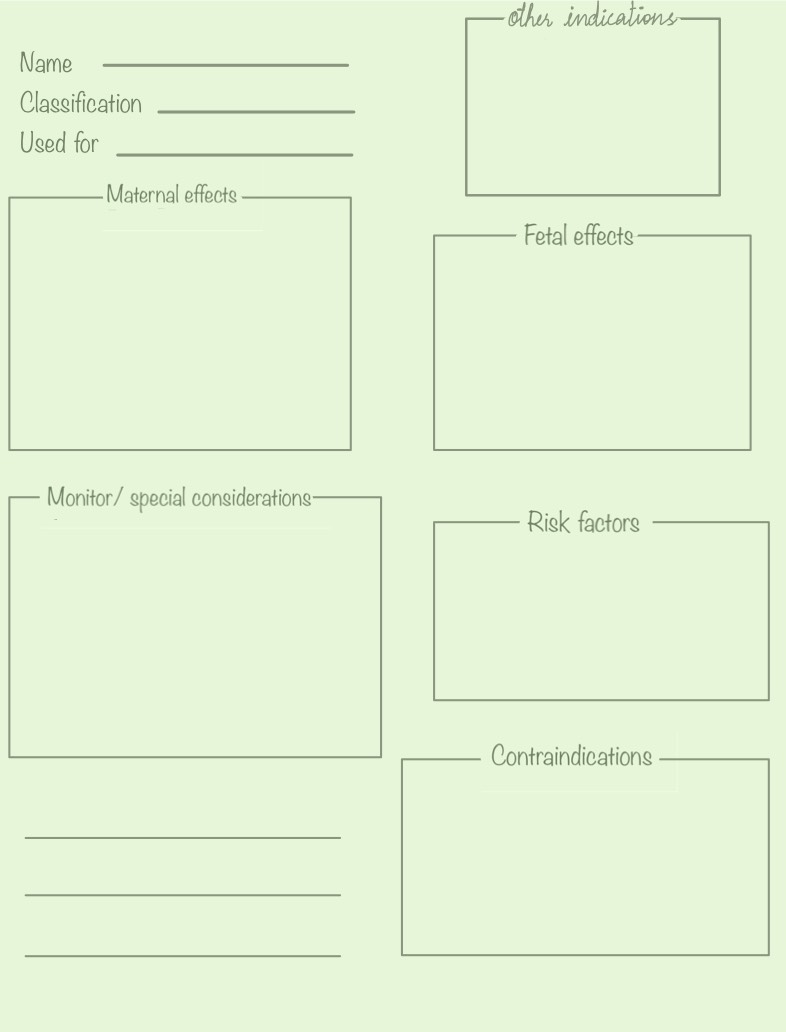 Maternity Pharm Template #nursing - Notability Gallery