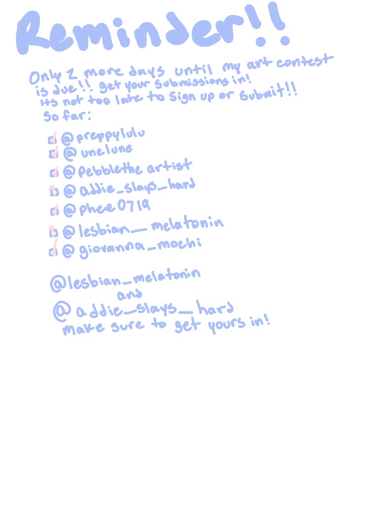Art Contest Reminder!!!!! - Notability Gallery