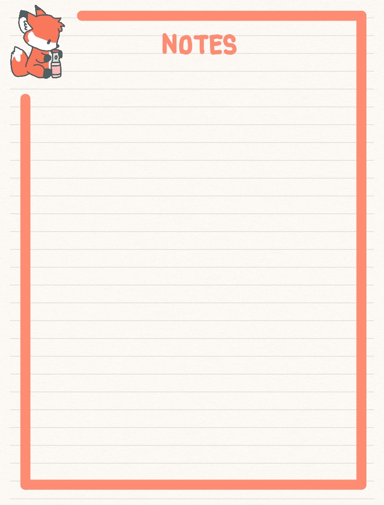 Cute Foxy Notes - Notability Gallery