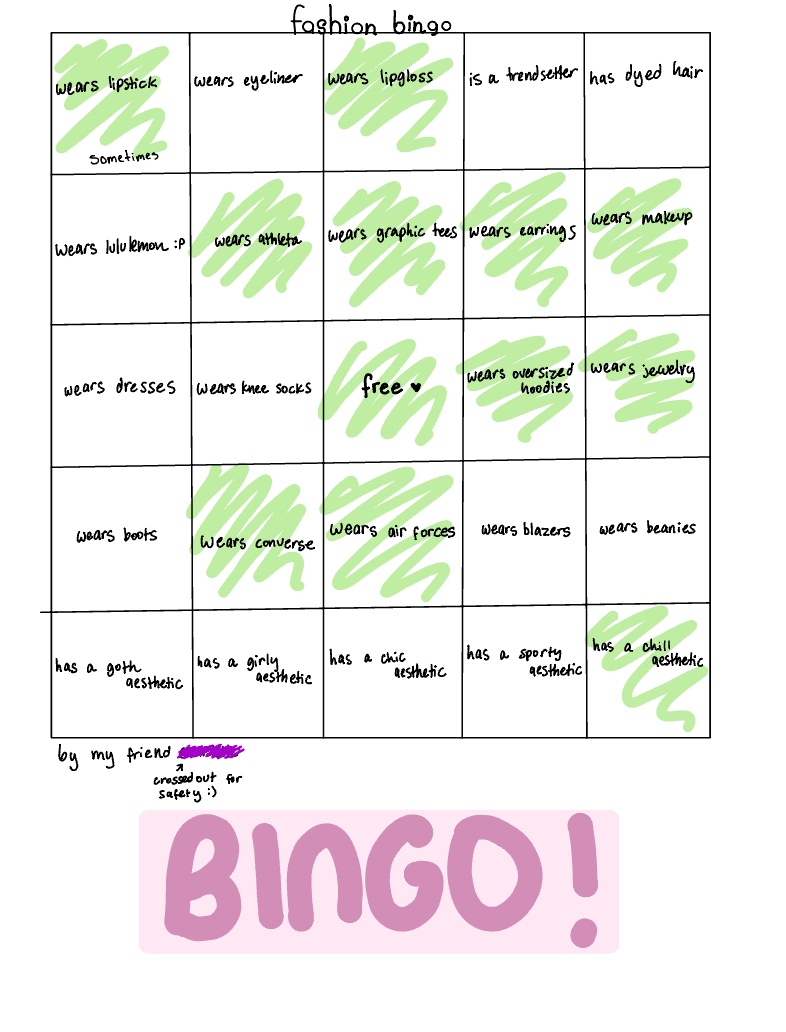 Fashion Bingo👗👠💄 - Notability Gallery