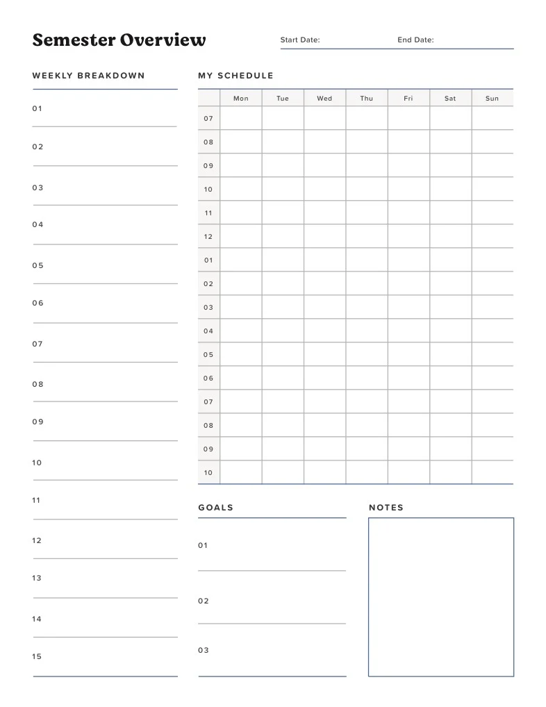 Semester Overview - Notability Gallery