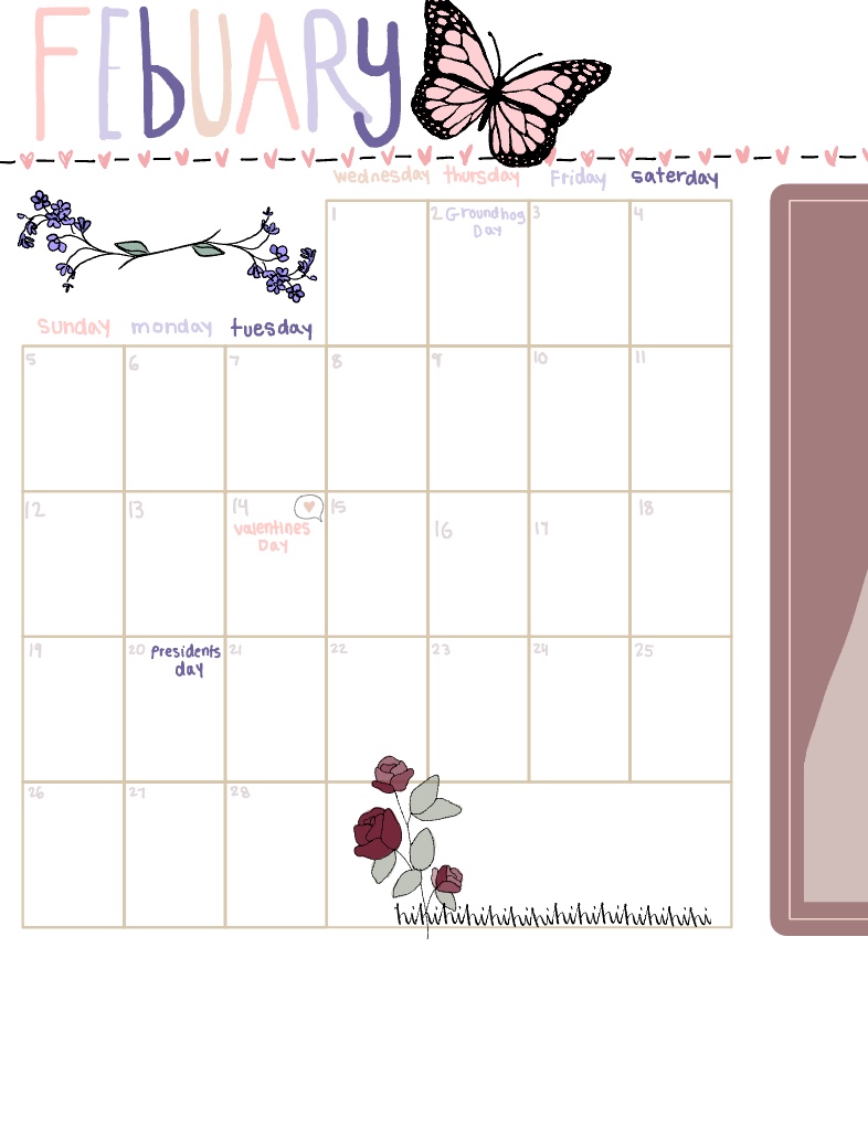 February Calendar - Notability Gallery