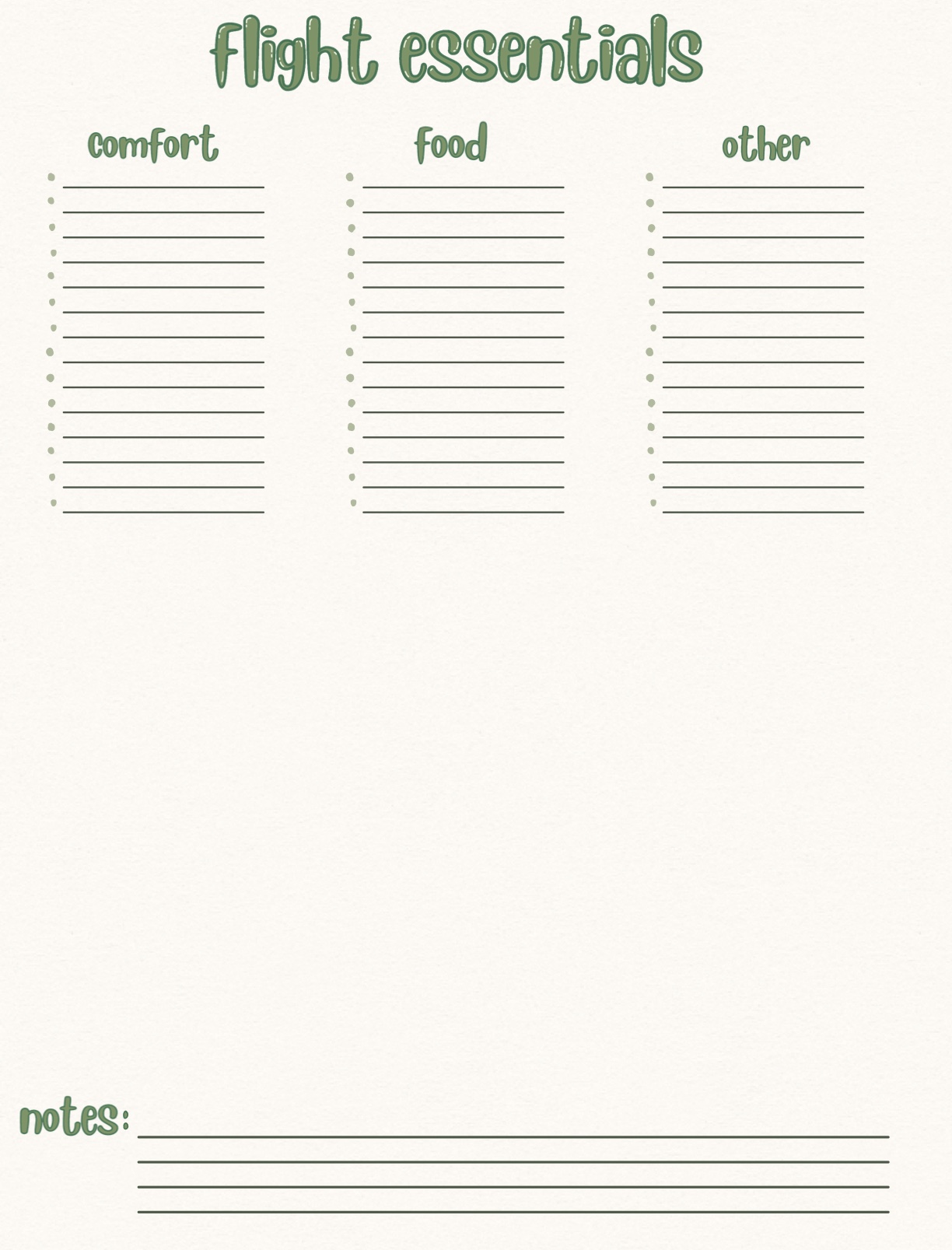 Flight Essentials (green) - Notability Gallery