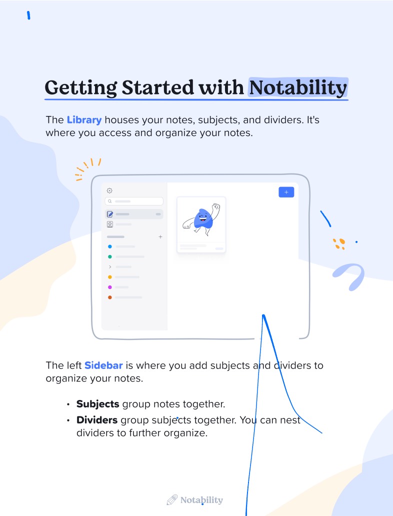 Noteability Hand Button Getting Started - Notability Gallery