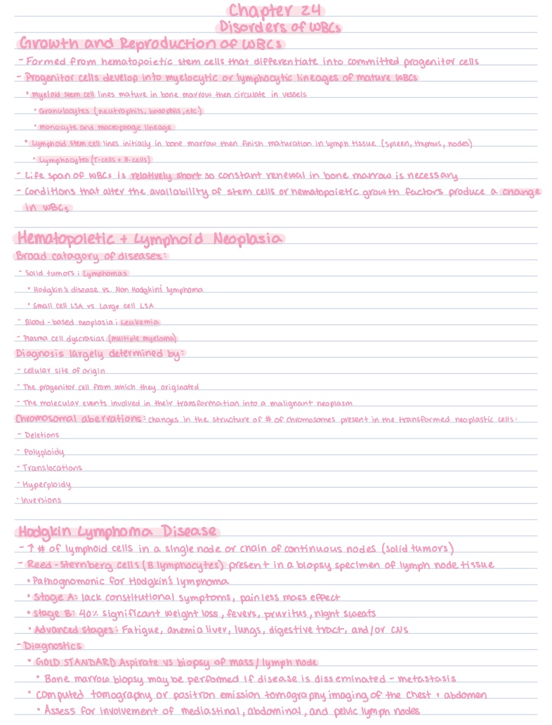 Chapter 24 Disorders Of White Blood Cells - Notability Gallery