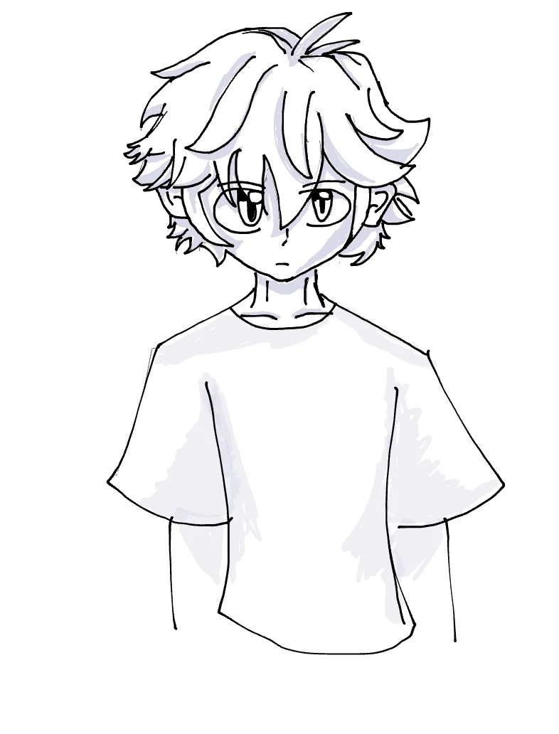 anime boy sketch