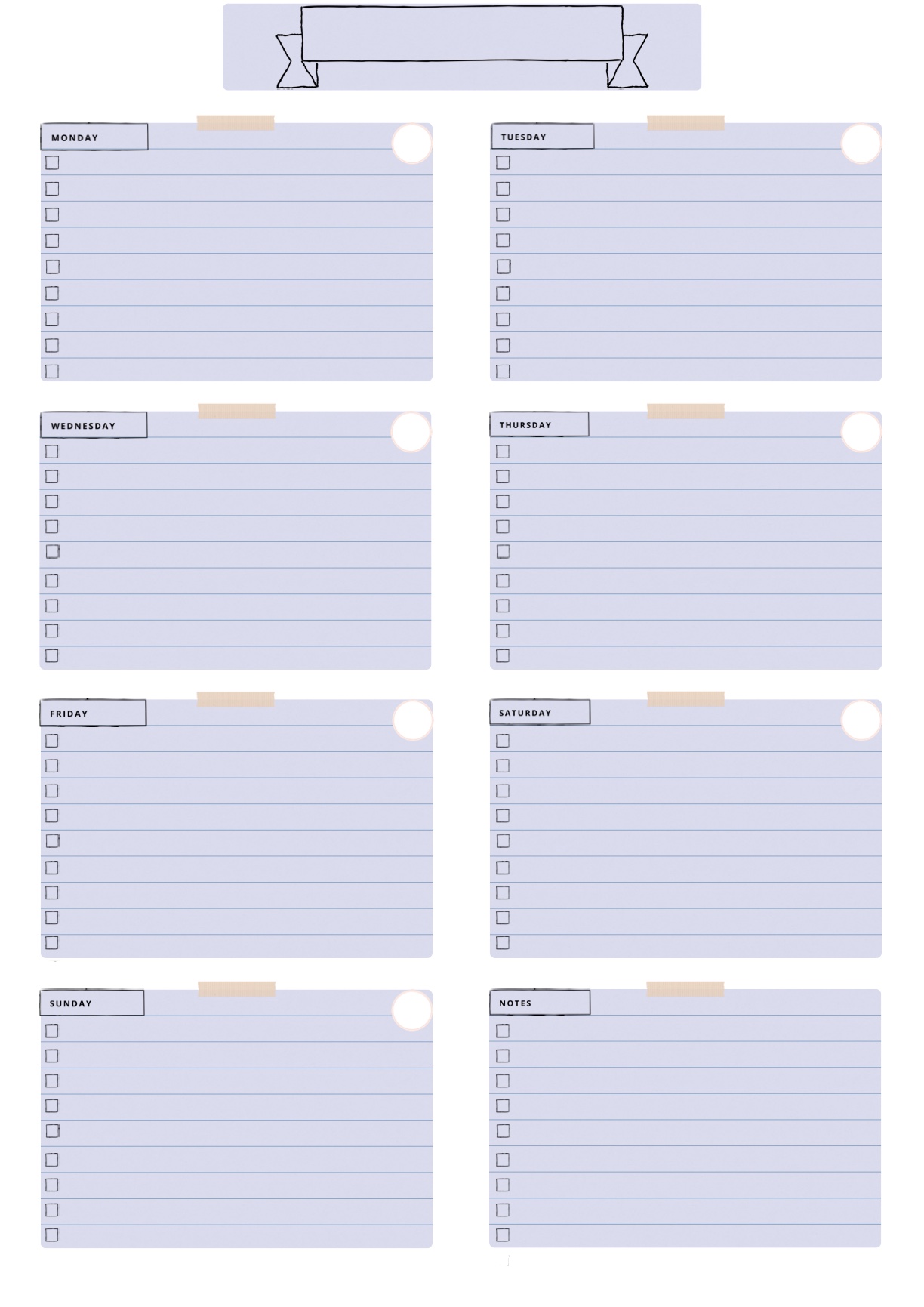 Weekly Planner - Notability Gallery