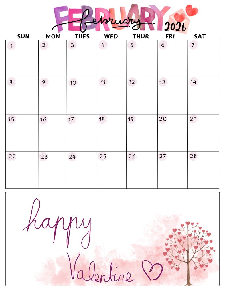 Cute February Calendar - Notability Gallery