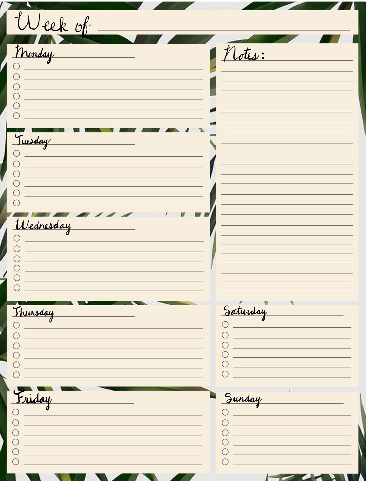 Weekly Calendar Template - Notability Gallery
