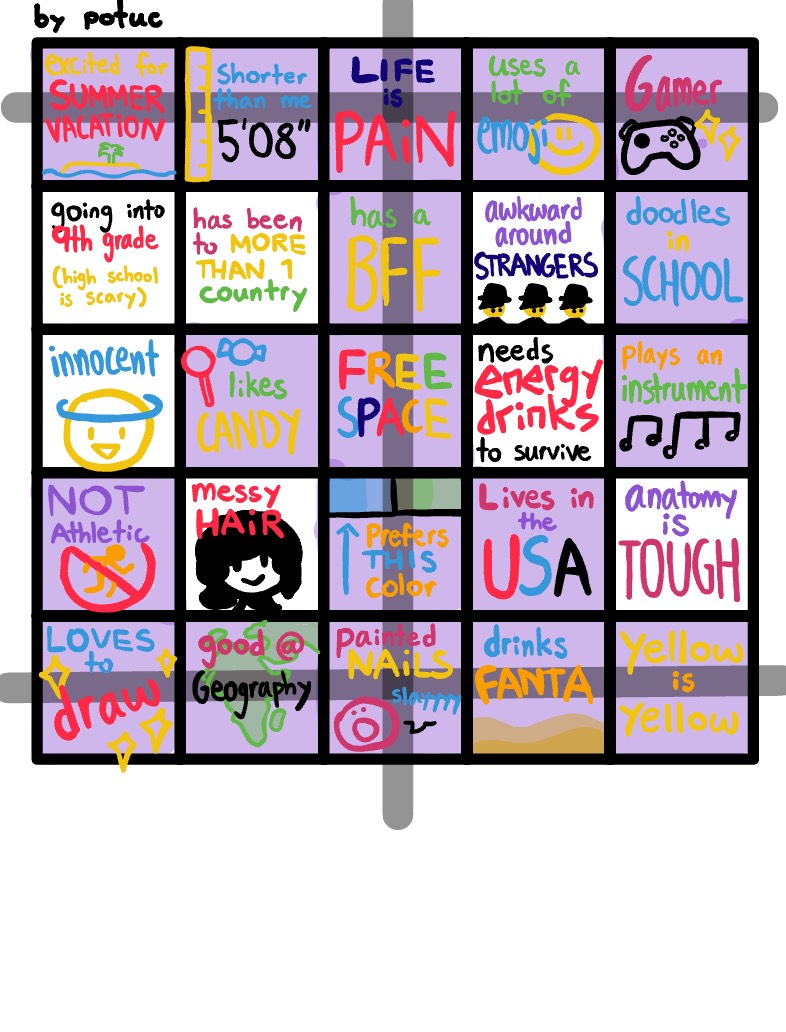 My Bingo Board Got 3 Bingo - Notability Gallery