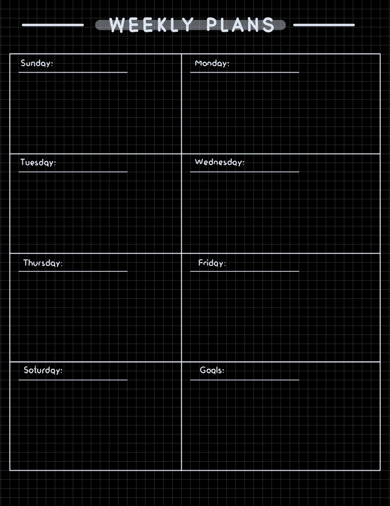 Weekly Planner (black) - Notability Gallery