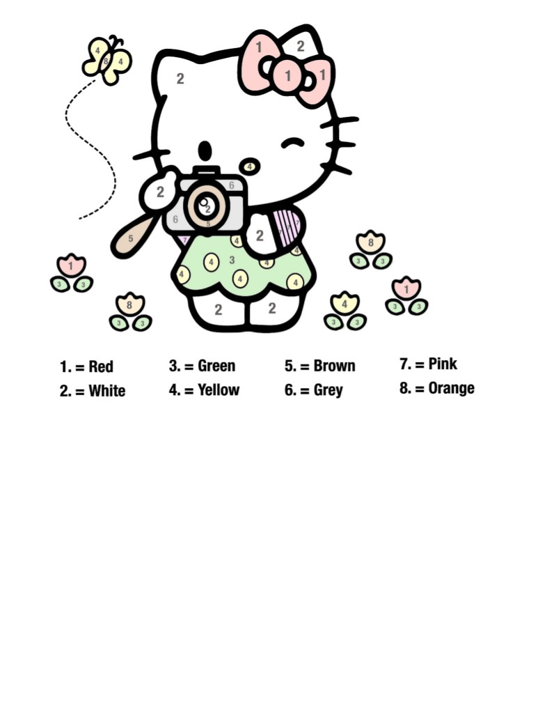 Hello Kitty Color By Number - Notability Gallery