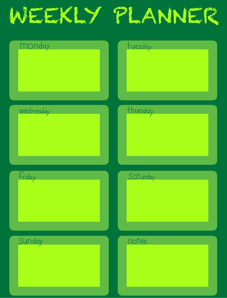 Weekly Planner - Green - Notability Gallery