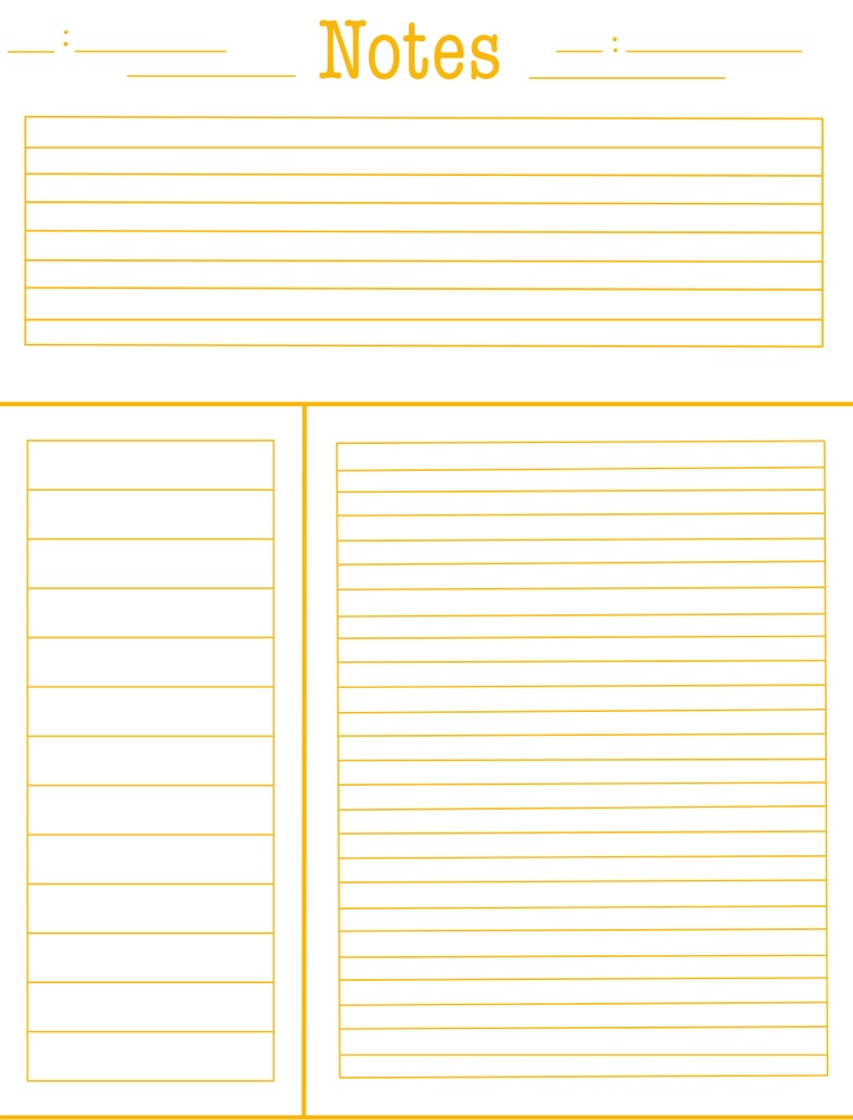 Cornell Notes - Yellow - Notability Gallery