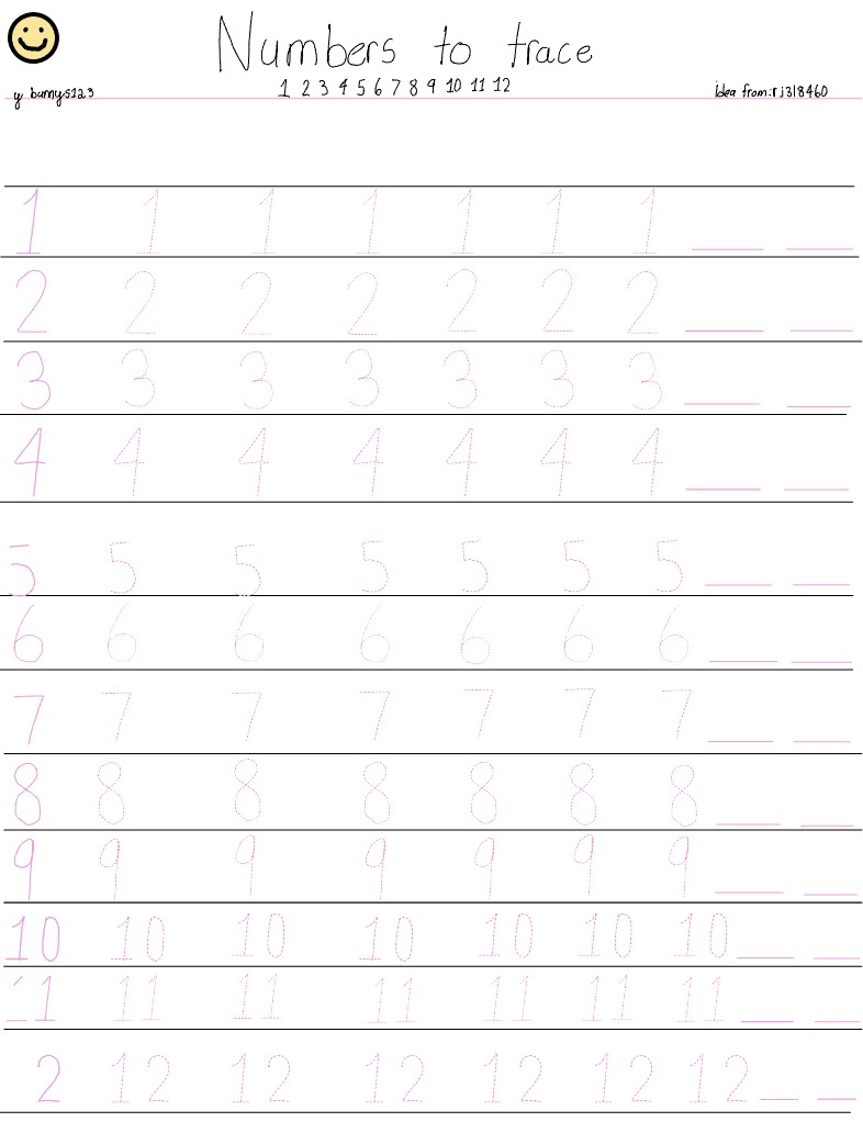 Simple Numbers To Write - Notability Gallery