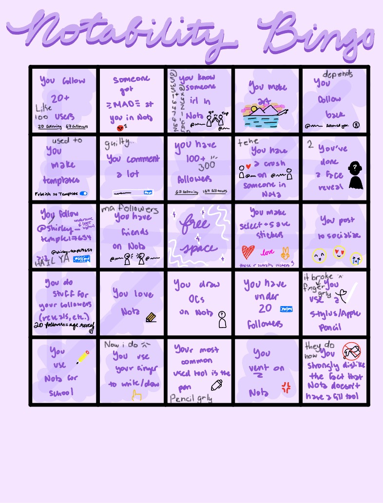 Nota Bingo - Notability Gallery