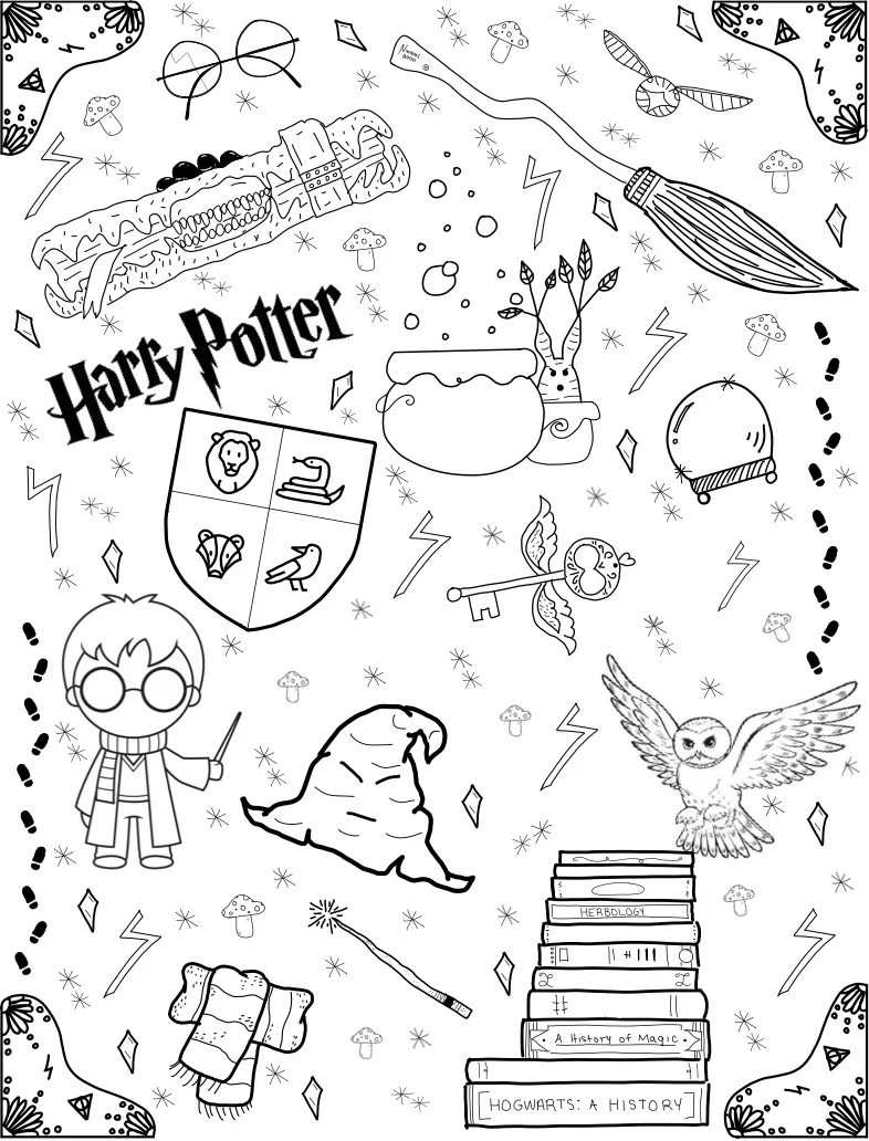 hogwarts coloring pages