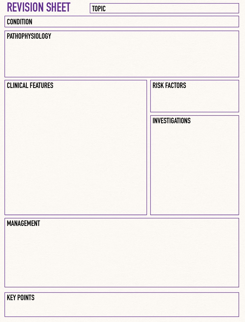 Medical Conditions Study Template - Notability Gallery