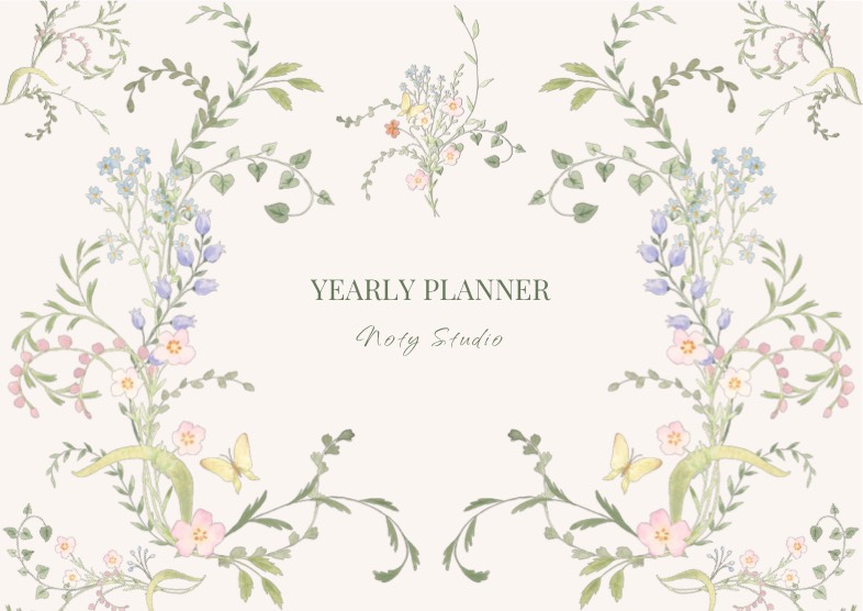 Free Floral Undated Yearly Planner - Notability Gallery