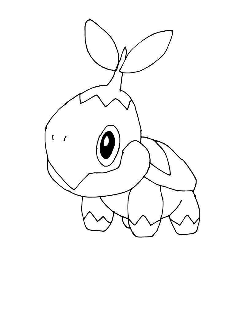 Non Coloured Turtwig (non Colored) - Notability Gallery