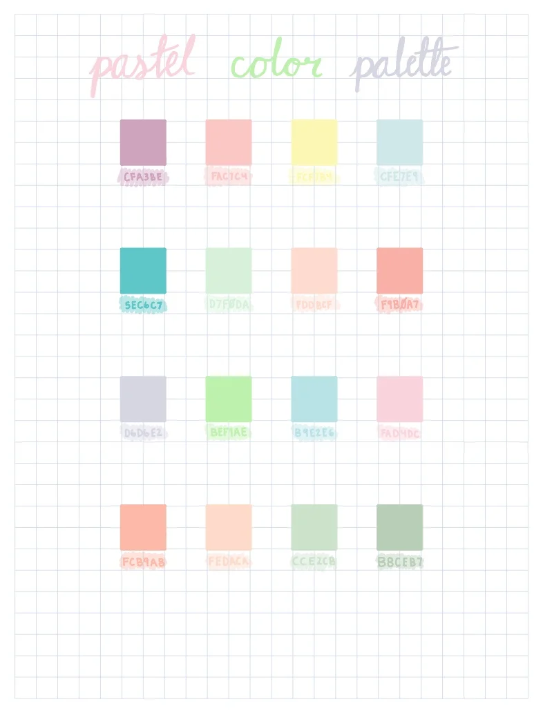 pastel color palette