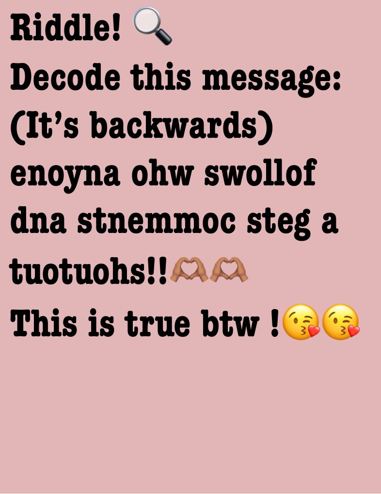 Thumbs Backwards Riddle Riddle! Decode The Backwards Message 🔍🔎 - Notability Gallery
