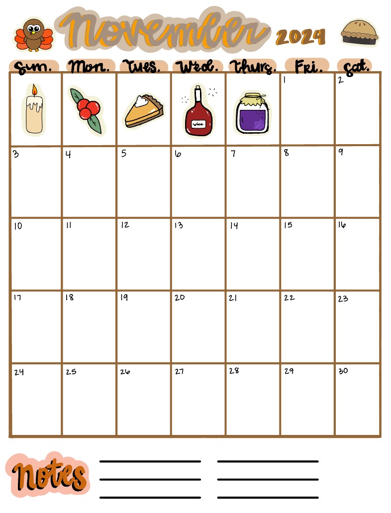 November 2024 Calendar - Notability Gallery