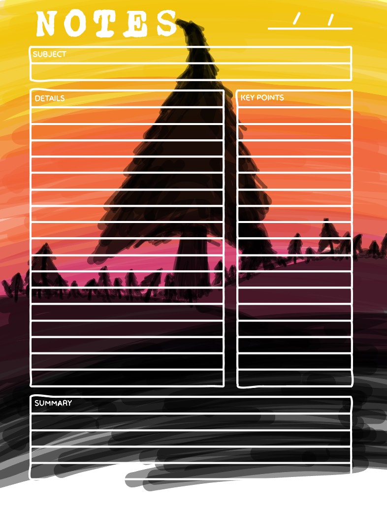 Note Template Tree Silhouette - Notability Gallery