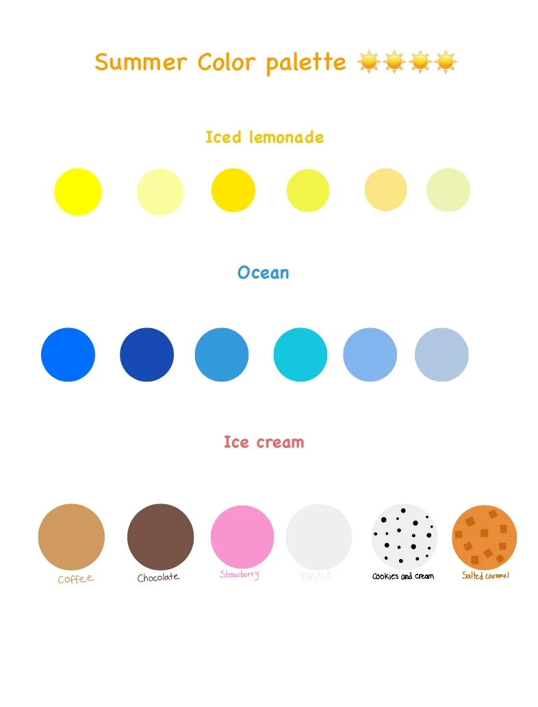 Summer Color Palette ☀️☀️☀️☀️☀️☀️☀️ - Notability Gallery