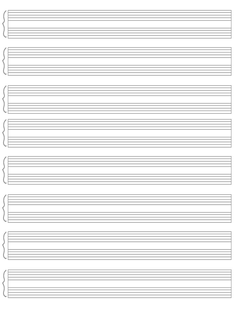 Double Music Stave Template - Notability Gallery